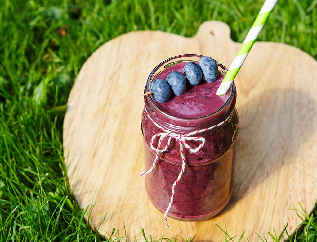 Batido de Té verde de Moras azules