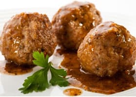 Albóndigas italianas rellenas de pastel de carne