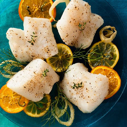 Bacalao cítrico Rostizado lentamente