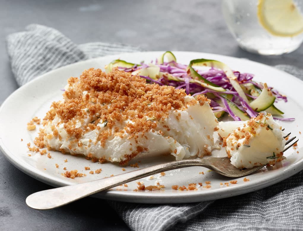 Bacalao rebozado en panko en olla instantánea