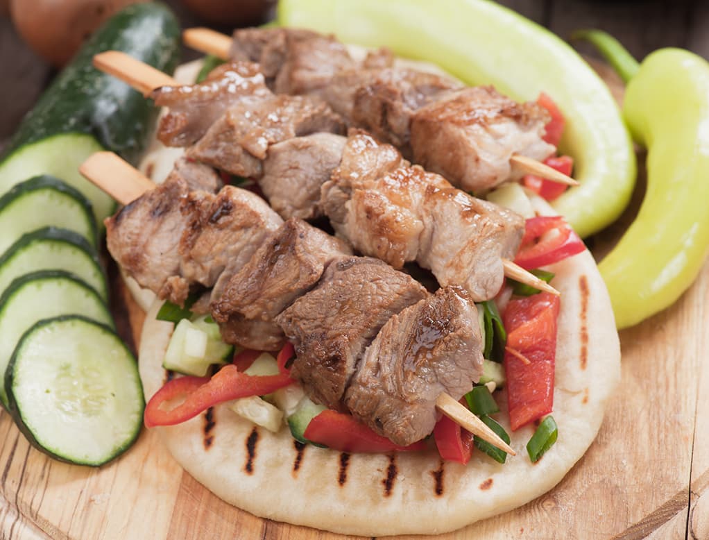 Bistec de Souvlaki a la Parrilla