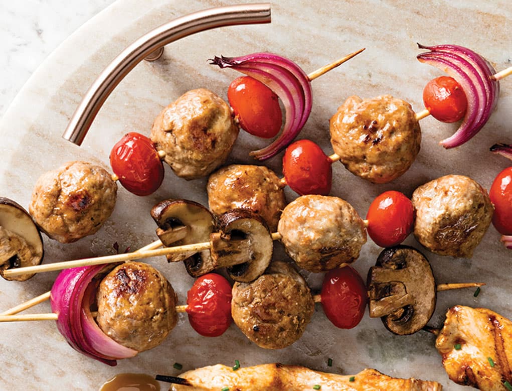 Brochetas (Kebabs) de Albóndigas