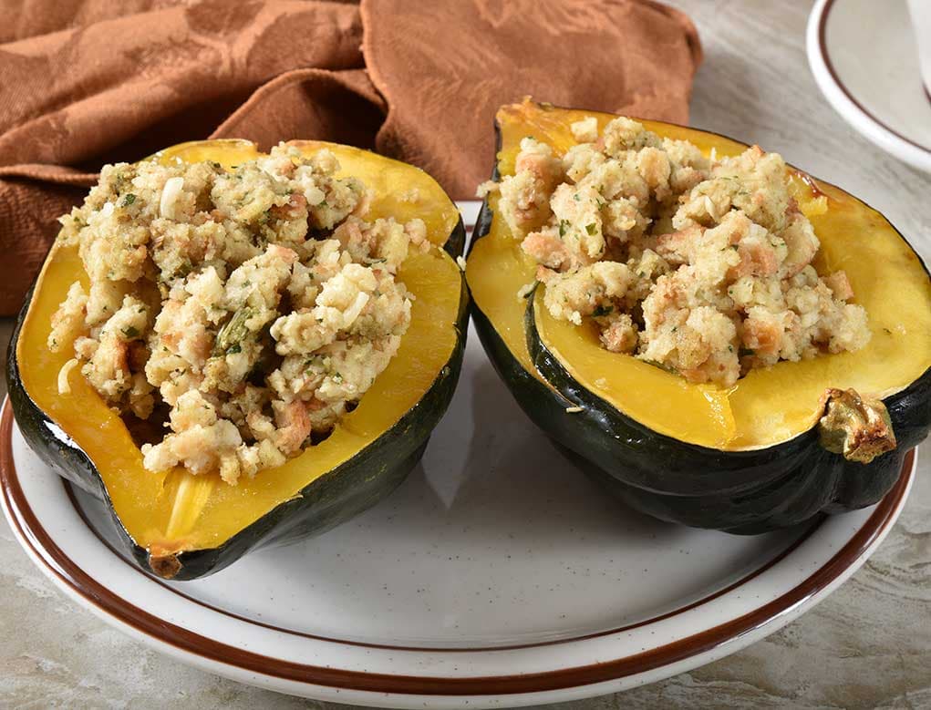 Calabaza bellota rellena