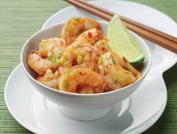 Camarones con cilantro y lima