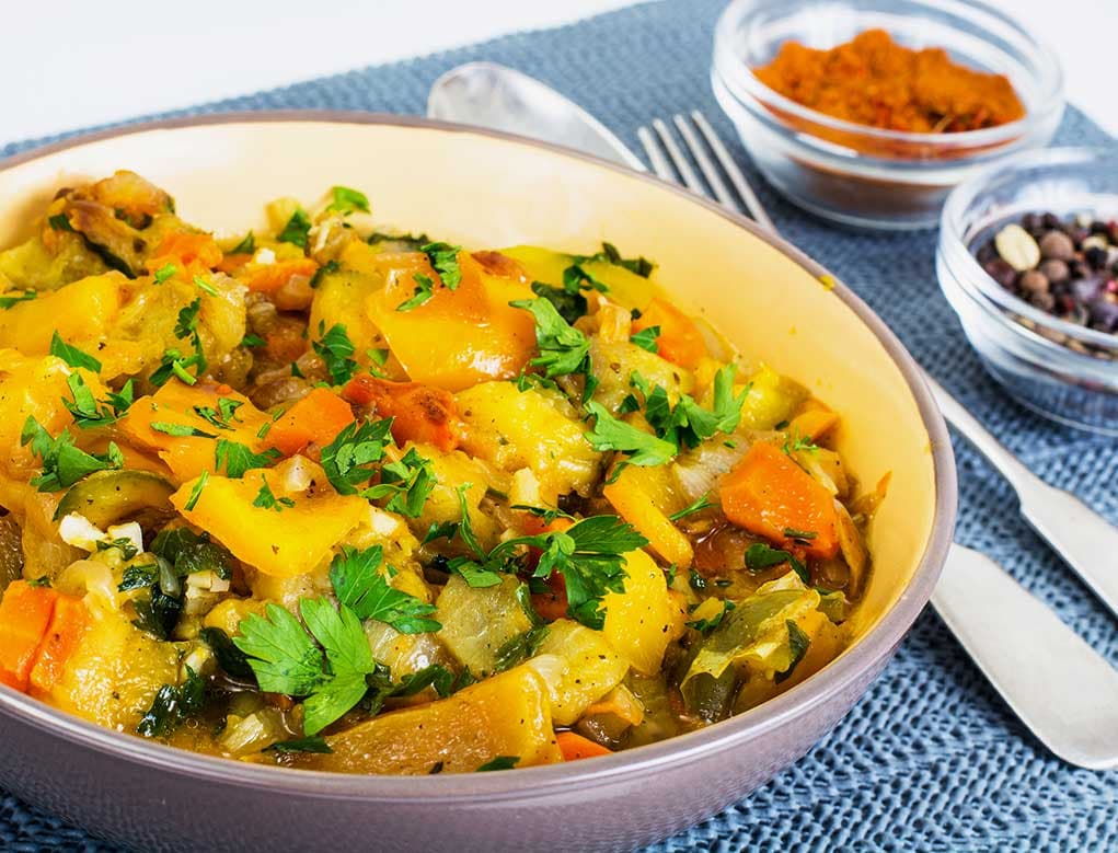 Curry hindú de Vegetales