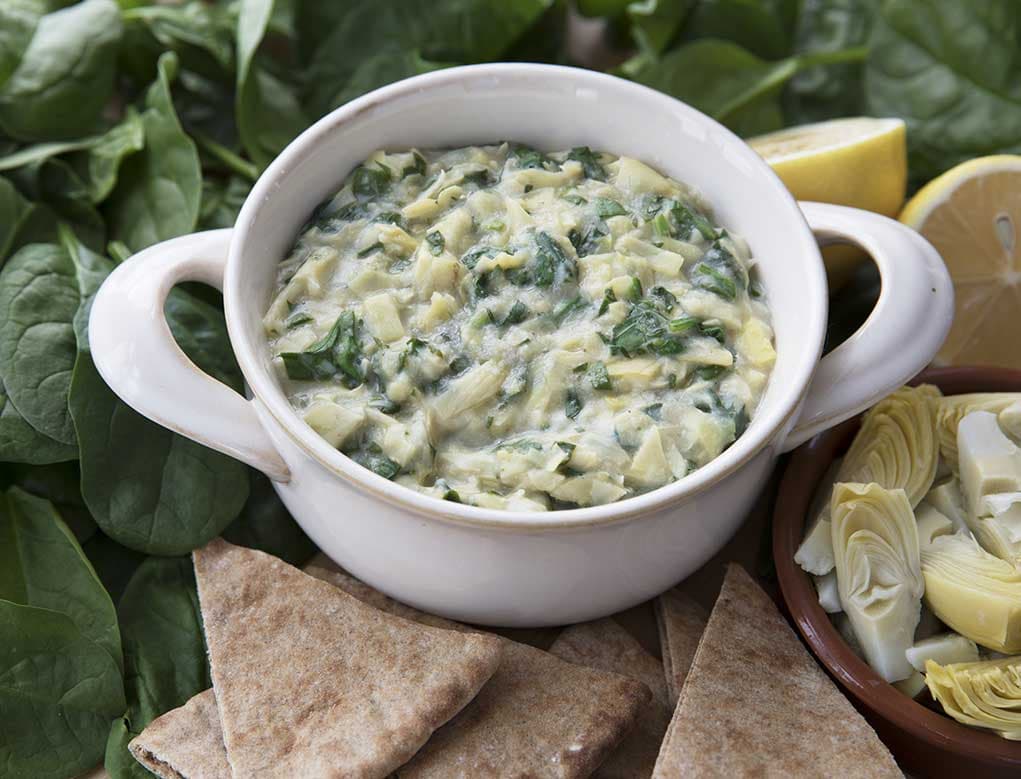 Dip de espinacas y alcachofas