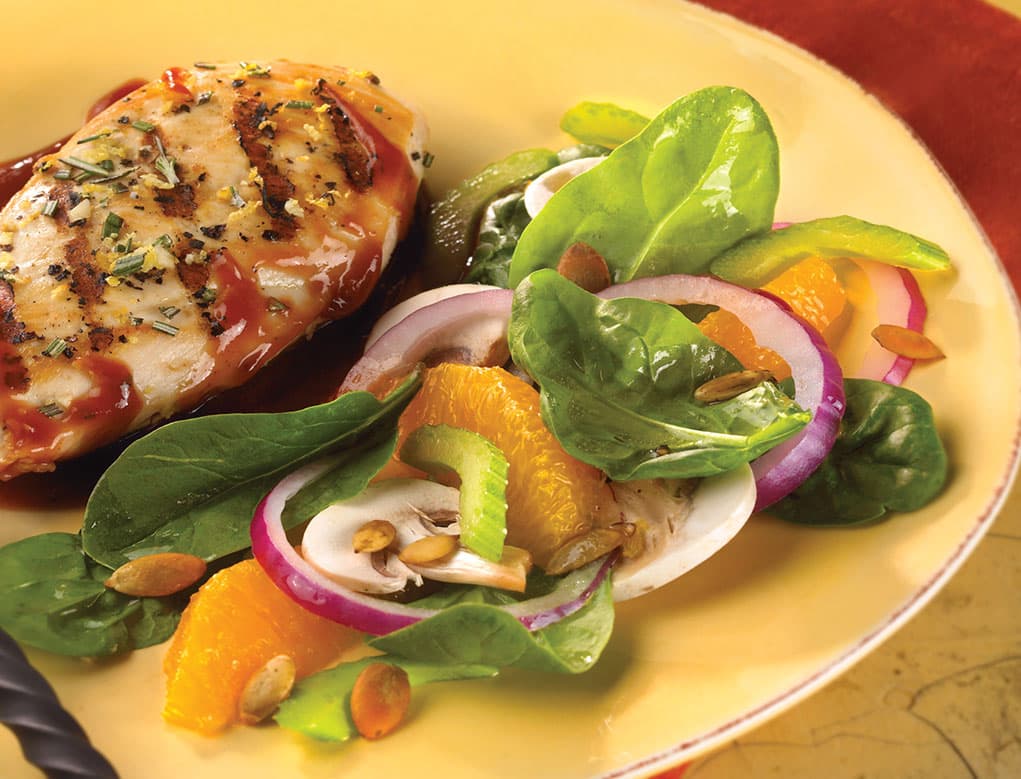 Ensalada de Espinaca y Naranja