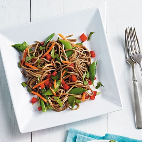 Ensalada de Guisantes dulces y Soba