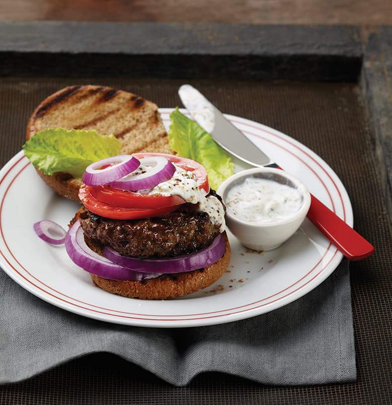 Hamburguesa ateniense a la Parrilla