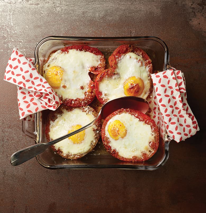 Huevos horneados dulces y ahumados