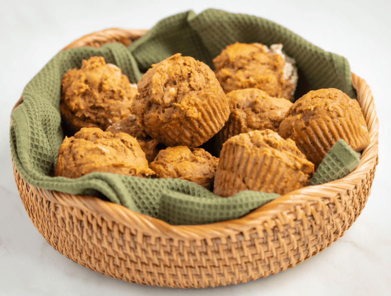 Muffins de calabaza y plátano