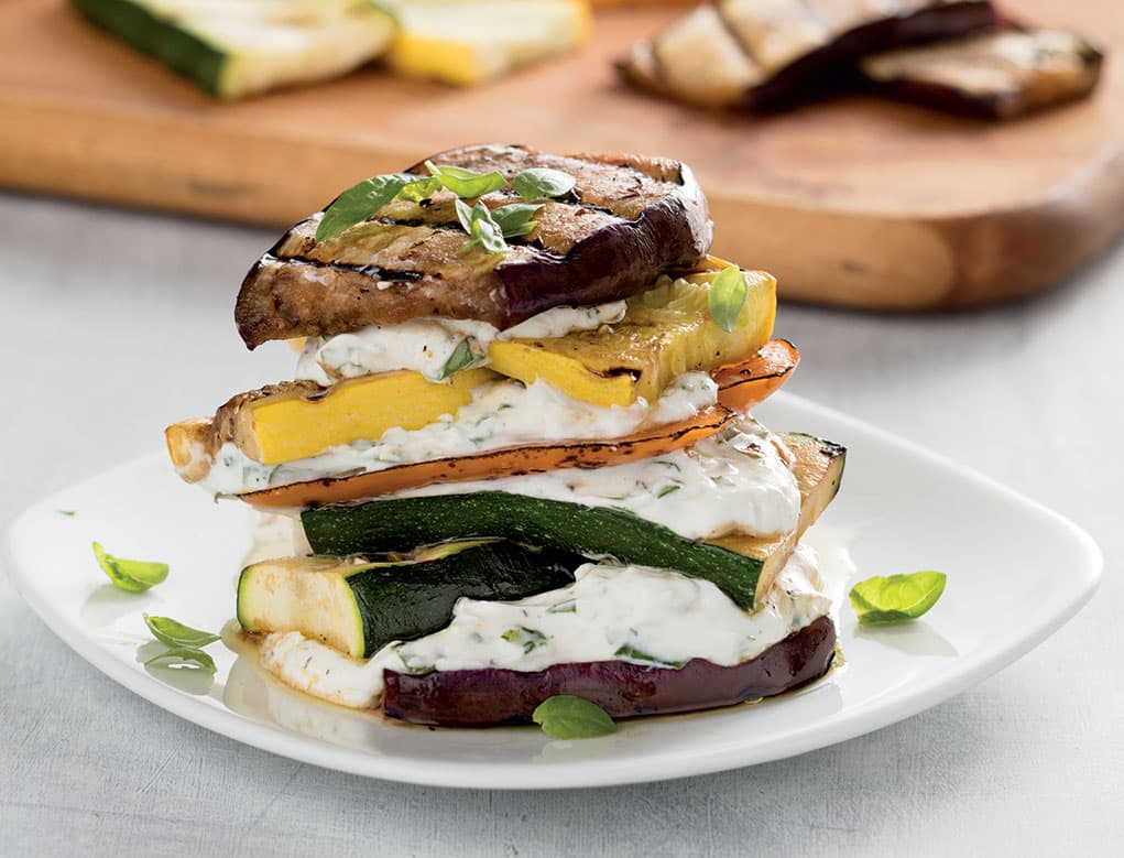 Napoleón de vegetales a la Parrilla