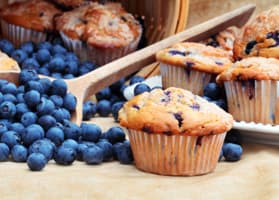 Panecillos de Mora azul y Maíz sin gluten