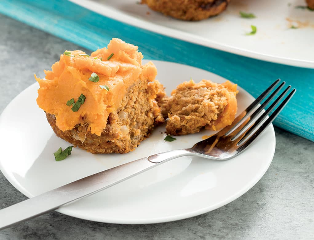 Panecillos de Rollo de carne con Cobertura de Batata