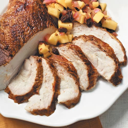 Pechuga de Pavo condimentada con Chutney de manzana