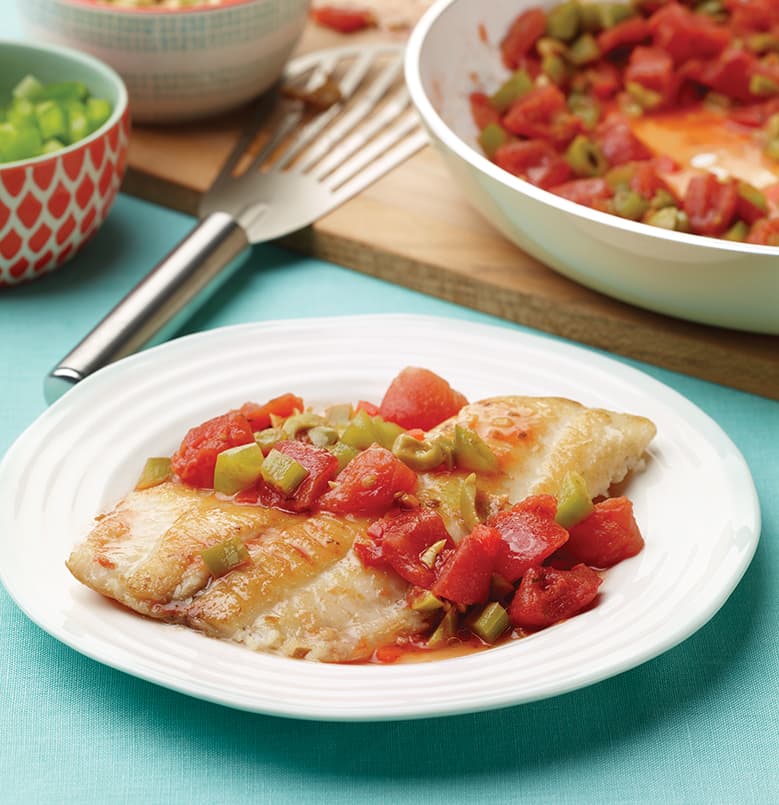Pescado a la Sartén con Tomates españoles