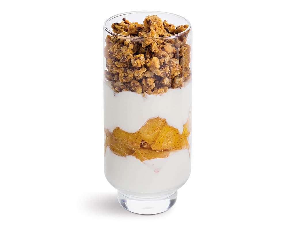 Postre helado de yogur de Pay de manzana