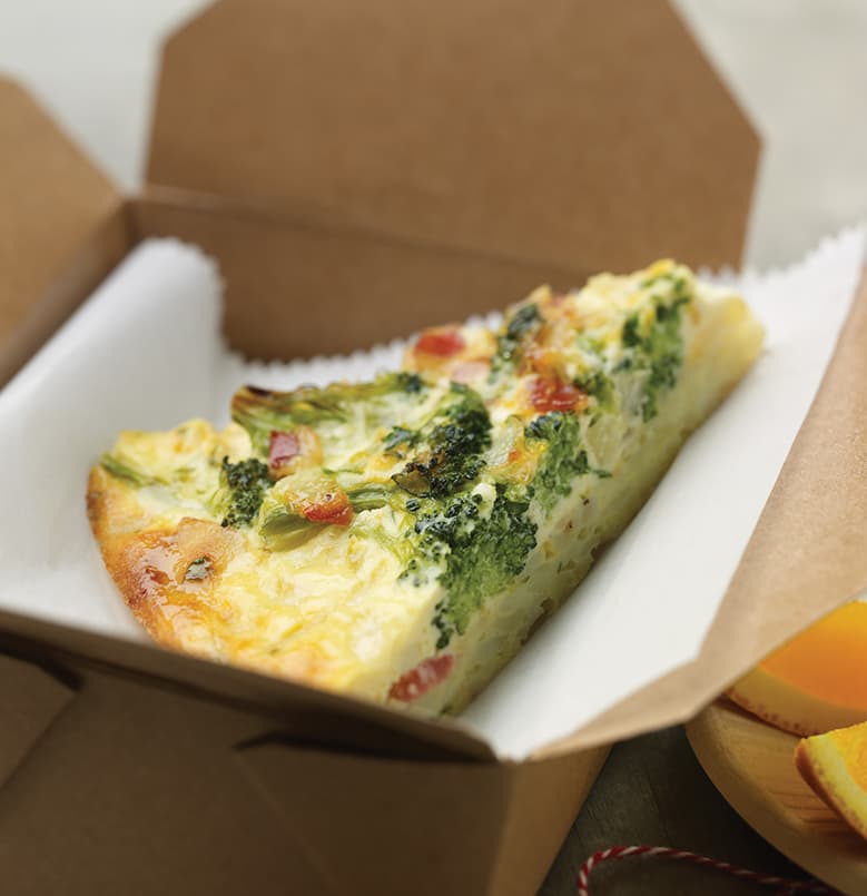 Quiche de papas con costra de tocino