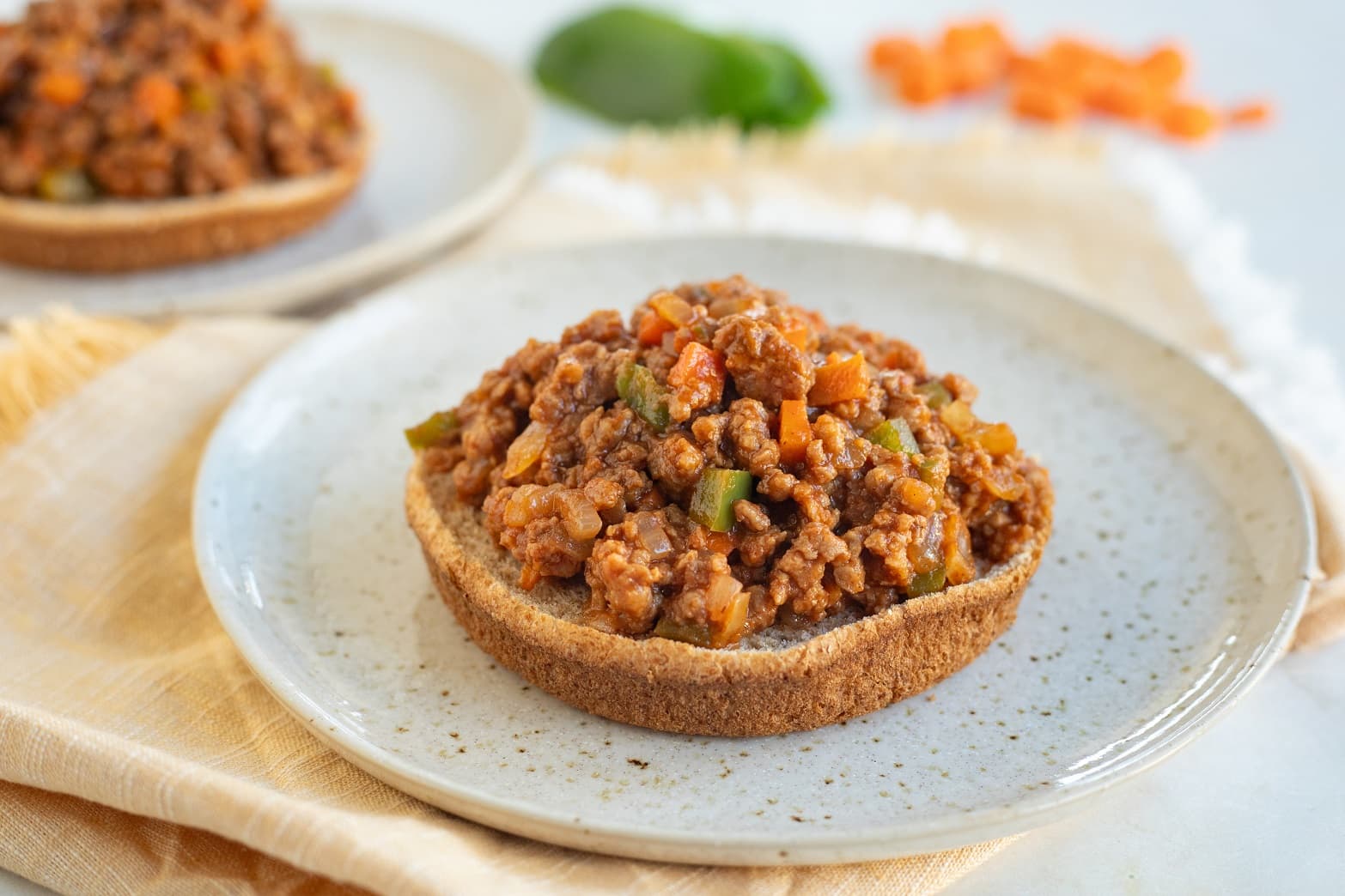 Sloppy Joes abiertos veganos