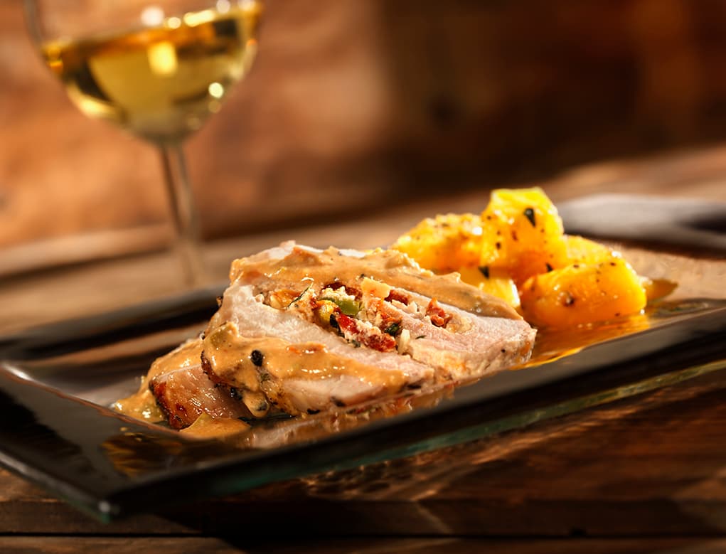 Solomillo de Cerdo relleno de Vegetales estilo italiano - Receta para Amante de la comida