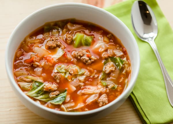 Sopa de col sin relleno