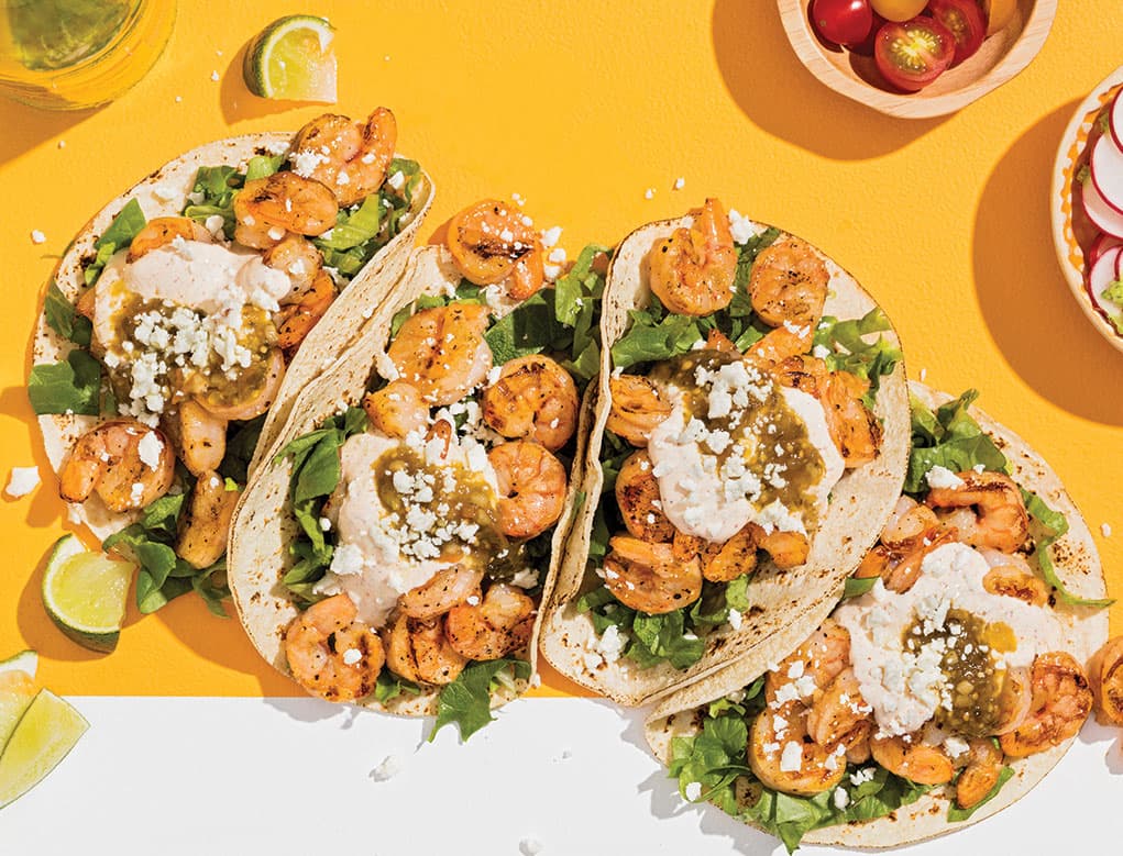 Tacos de Camarones a la Parrilla