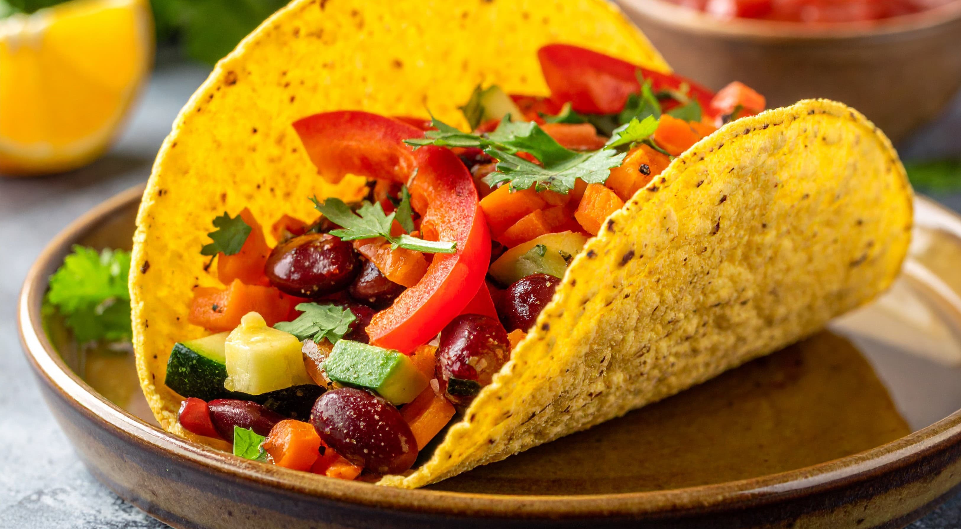 Tacos de verduras asadas económicos