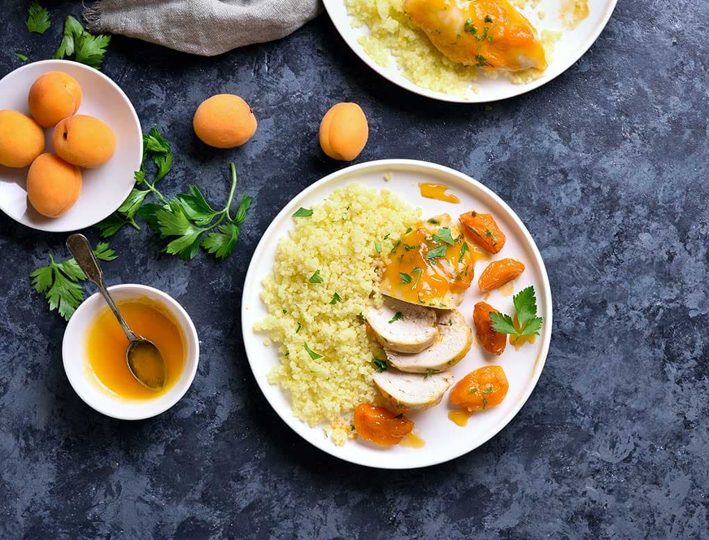 Tagine de pollo y albaricoques
