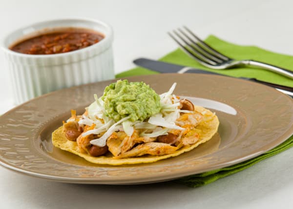 Tostadas de pollo económicas